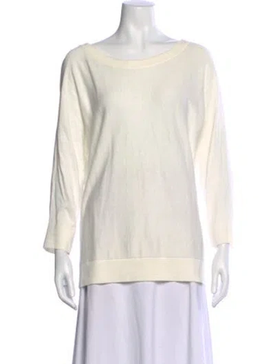 Pre-owned Kate Spade Bateau Neckline Sweater In Neutral