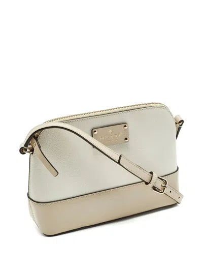 Pre-owned Kate Spade Bay Street Hanna Cross Body Bag In White