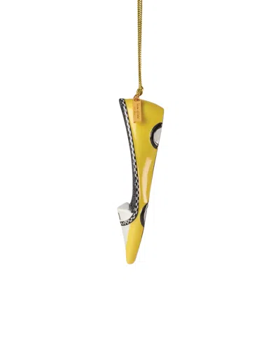 Kate Spade Be Jolly Taxi Shoe Ornament In Yellow