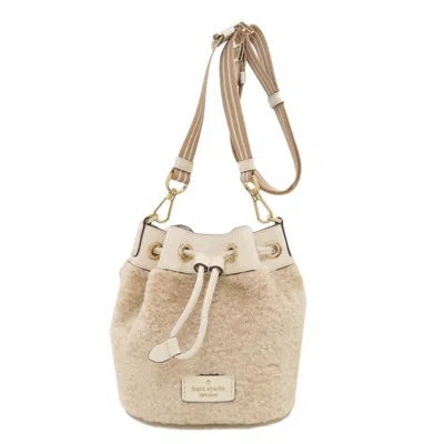 Pre-owned Kate Spade Beige Faux Fur Pouch Shoulder Bag ()