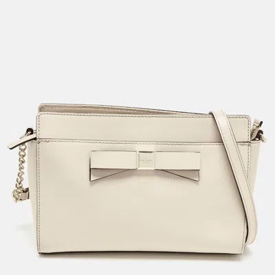 Pre-owned Kate Spade Beige Leather Bow Crossbody Bag