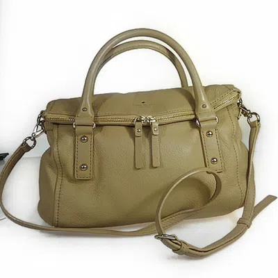 Pre-owned Kate Spade Beige Leather Handbag Shoulder Bag ()