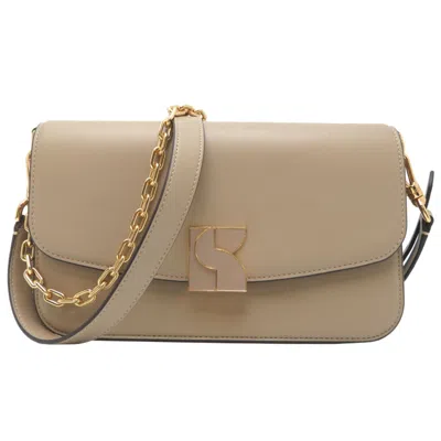 Pre-owned Kate Spade Beige Leather Shoulder Bag () In Sand