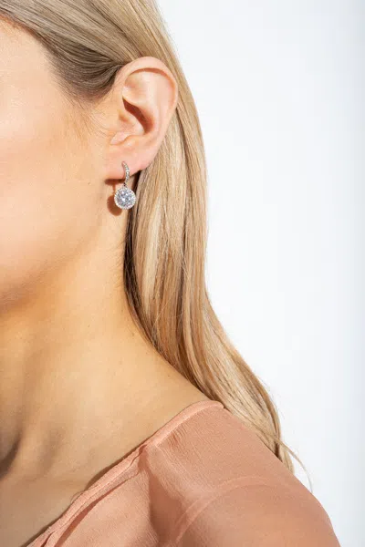 Kate Spade Bejewelled Earrings In Silver
