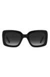 Kate Spade Bellamys 52mm Gradient Rectangular Sunglasses In Black