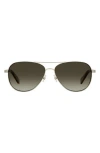 Kate Spade Bellamys 52mm Gradient Rectangular Sunglasses In Gold