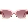 Kate Spade Bellamys 52mm Gradient Rectangular Sunglasses In Pink