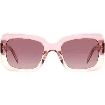 Kate Spade Bellamys 52mm Gradient Rectangular Sunglasses In Pink