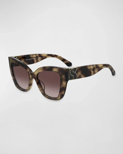 Kate Spade Bexley Acetate Cat-eye Sunglasses In Brown