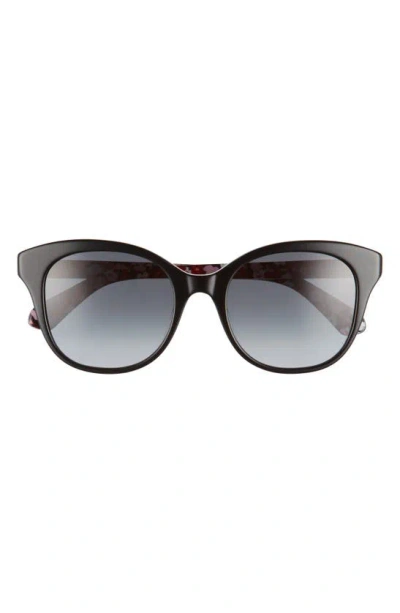 Kate Spade Bianka 52mm Gradient Cat Eye Sunglasses In Black Violet/ Dark Grey