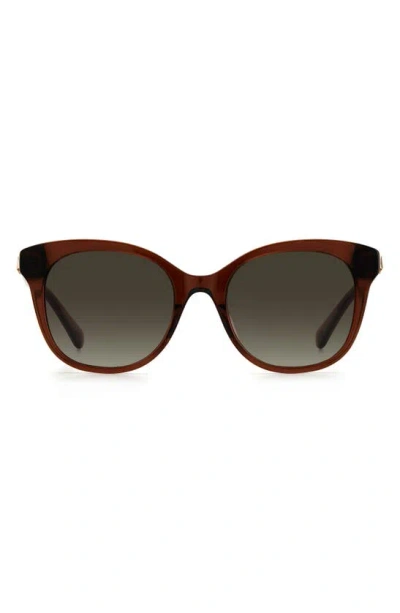 Kate Spade Bianka 52mm Polarized Cat Eye Sunglasses In Brown/ Brown Sf