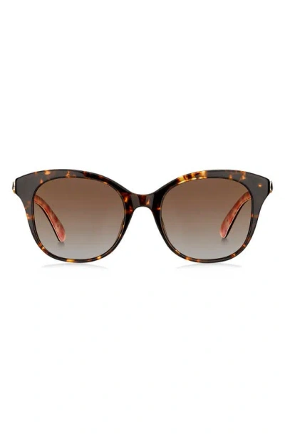 Kate Spade Bianka 52mm Polarized Cat Eye Sunglasses In Brown