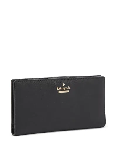 Pre-owned Kate Spade Bifold Flap Wallet In Black