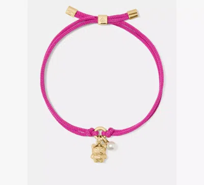 Kate Spade Bits And Baubles Critter Cord Bracelet In Gold