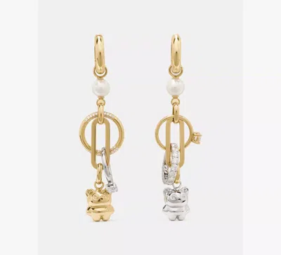 Kate Spade Bits And Baubles Statement Linear Earrings In Cream/mixed Metal