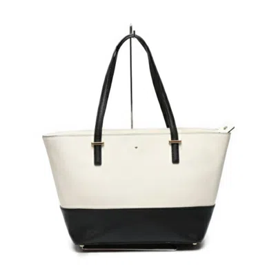 Pre-owned Kate Spade Black Cream Tote Bag () In Black, Cream