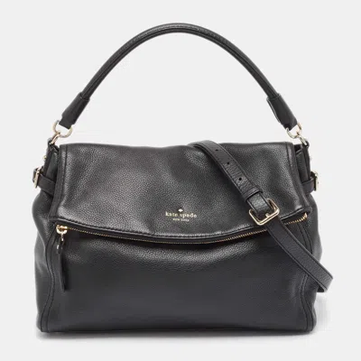 Pre-owned Kate Spade Black Leather Cobble Hill Manika Bag