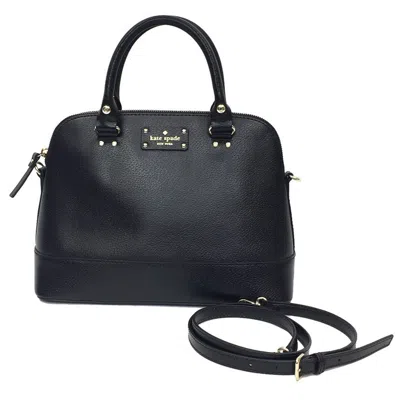 Pre-owned Kate Spade Black Leather Handbag Shoulder Bag ()