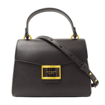 Pre-owned Kate Spade Black Leather Handbag Shoulder Bag ()