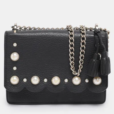 Pre-owned Kate Spade Black Leather Hayes Street Hayzel Pearl Shoulder Bag
