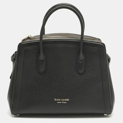 Pre-owned Kate Spade Black Leather Knott Satchel