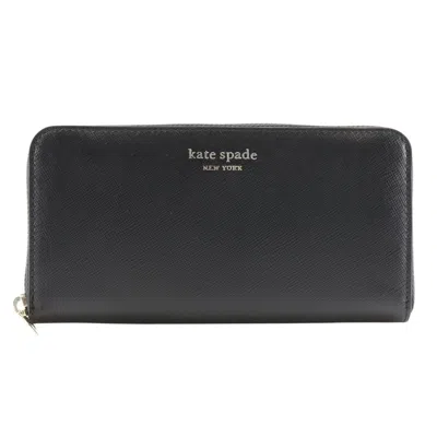 Pre-owned Kate Spade Black Leather Long Wallet (bi-fold) ()