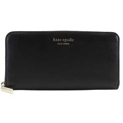 Pre-owned Kate Spade Black Leather Long Wallet (bi-fold) ()