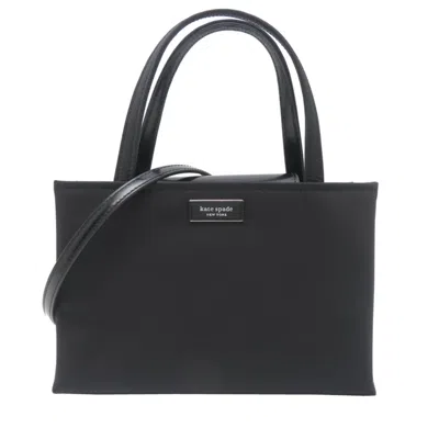 Pre-owned Kate Spade Black Leather Nylon Tote Bag ()