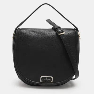 Pre-owned Kate Spade Black Leather Oliver Street Lilly Crossbody Bag