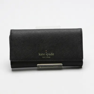 Pre-owned Kate Spade Black Leather Wallet (tri-fold) ()