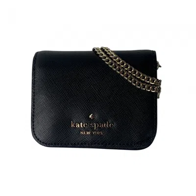 Pre-owned Kate Spade Black Pvc Chain/shoulder Wallet ()