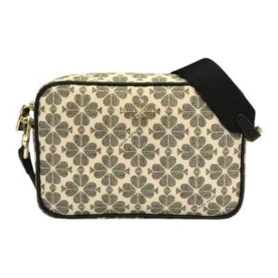 Pre-owned Kate Spade Black White Pvc Leather Shoulder Bag () In Black, White