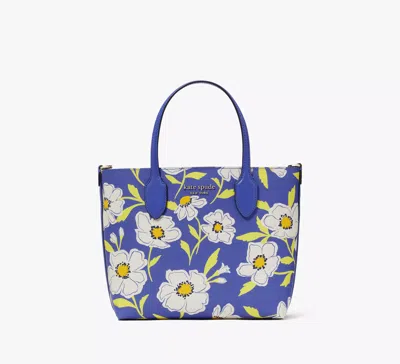 Kate Spade Bleecker Sunshine Floral Medium Crossbody Tote In Blue