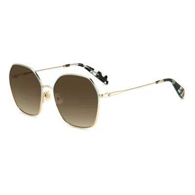 Kate Spade Blue Metal Sunglasses In Brown