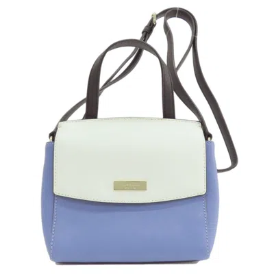 Pre-owned Kate Spade Blue White Pvc Shoulder Bag () In Blue, White