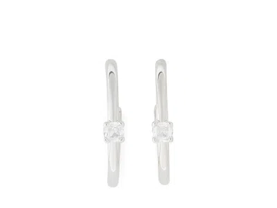 Kate Spade Bold Small Hoops In Silver