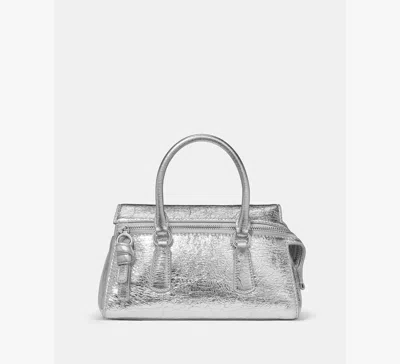 Kate Spade Bond Crinkle Metallic Leather Mini Bag In Silver