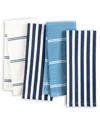 Kate Spade Botanical Stripe 4-pack Kitchen Towels In Multi
