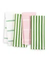 Kate Spade Botanical Stripe Kitchen Towels 4-pack Set, 17" X 28" In Multi