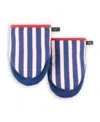 Kate Spade Botanical Stripe Mini Oven Mitt 2-pack Set, 5.5" X 8"