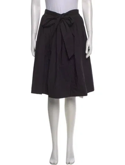 Pre-owned Kate Spade Bow Accents Knee-length Skirt In Black