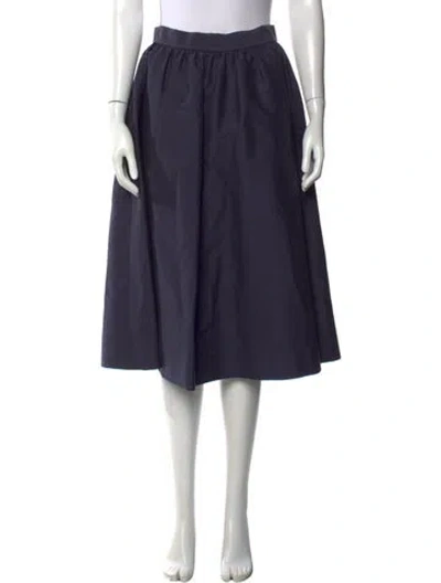 Pre-owned Kate Spade Bow Accents Midi Length Skirt In Blue