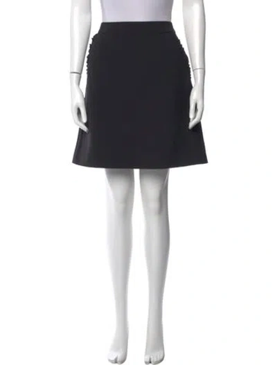 Pre-owned Kate Spade Bow Accents Mini Skirt In Blue