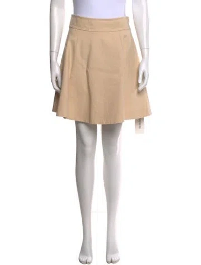 Pre-owned Kate Spade Bow Accents Mini Skirt In Neutral