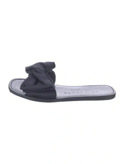Pre-owned Kate Spade Bow Accents Slides In Blue