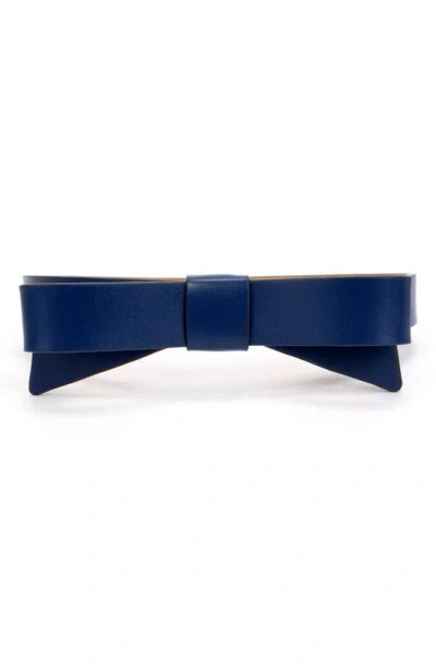 Kate Spade Bow Belt In French Navy