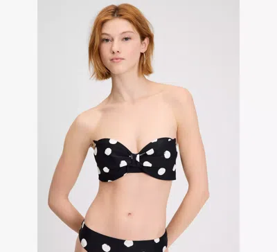 Kate Spade Bow Bra Top In Black