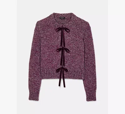 Kate Spade Bow Front Cardigan In Pink