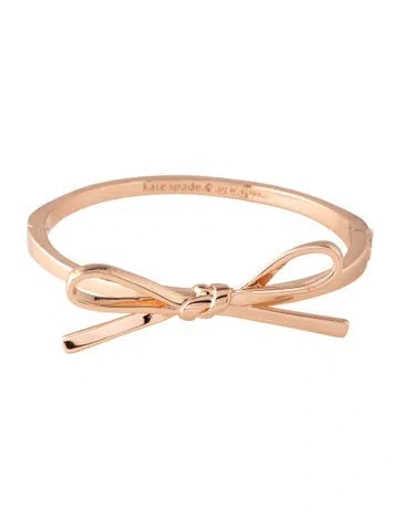 Pre-owned Kate Spade Bow Hinged Bangle Bracelet, 6.75" In Multicolor