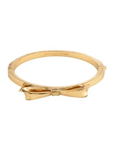 Pre-owned Kate Spade Bow Hinged Bangle Bracelet, 7" In Multicolor